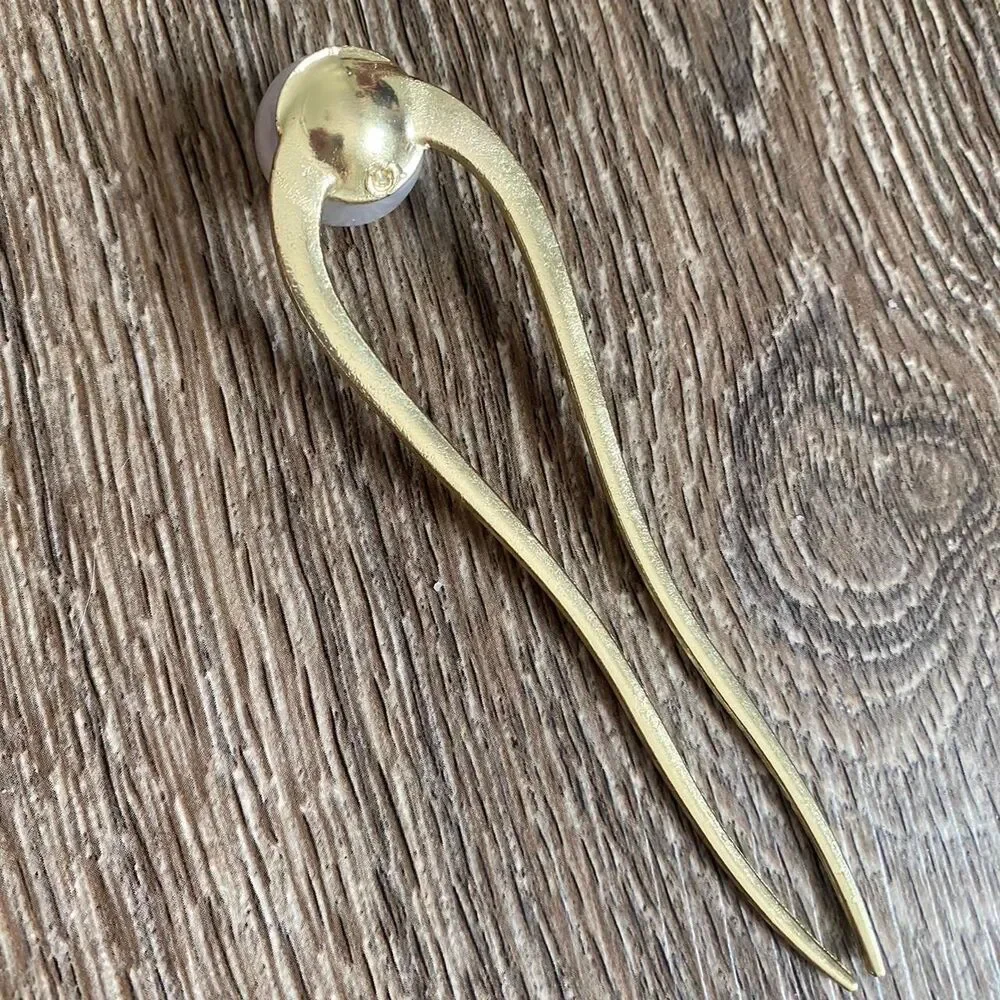 Unbranded Women's Gold and White Hair-accessories